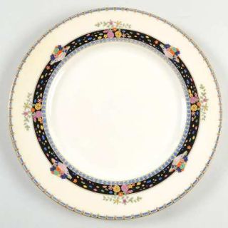 Lenox China Coronado Dinner Plate, Fine China Dinnerware   Blue Geometric Band,