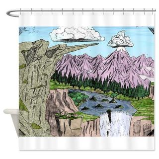  Cliffs and Mountains Shower Curtain  Use code FREECART at Checkout
