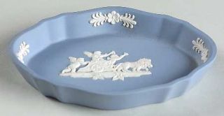 Wedgwood Cream Color On Lavender Jasperware Silver Tray, Fine China Dinnerware  
