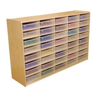 Wood Designs Storage Unit with 3 40 Letter Trays WD1758 Tray Option Clear