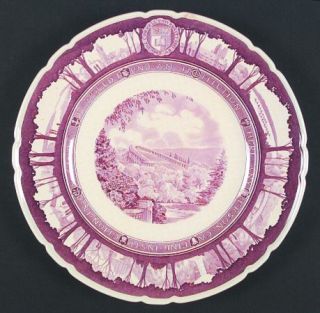 Wedgwood Cornell University Mulberry (Scalloped) Dinner Plate, Fine China Dinner
