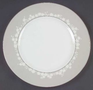 Lenox China Bellina Platinum Trim Dinner Plate, Fine China Dinnerware   White Fl