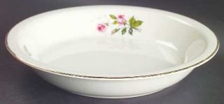 Hall Heather Rose Pie Serving Plate, Fine China Dinnerware   Pink Roses, Green