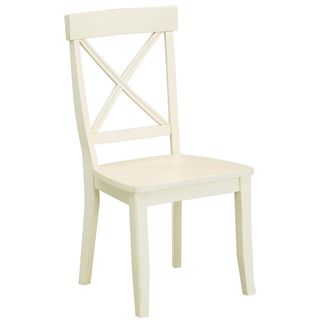 Antique White Finish Dining Chairs (set Of 2)