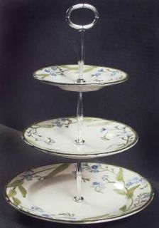 Franciscan Forget Me Not 3 Tiered Serving Tray (DP, SP, BB), Fine China Dinnerwa