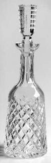 Waterford Alana Wine Decanter with Stopper   Cut Cross Hatch, Multi Sided Stem