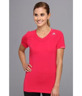 adidas TECHFIT Short Sleeve Tee Womens Short Sleeve Pullover (Red)