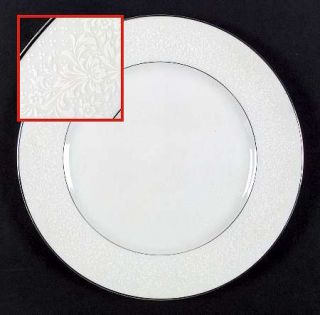 Sango Fairbanks Dinner Plate, Fine China Dinnerware   White Flowers,Scrolls And