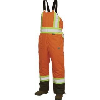 Work King Class 2 High Visibility Lined Bib Overall   Orange, 4XL, Model# S79821