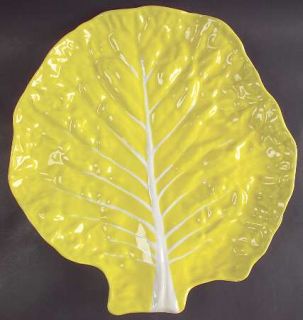 Secla Cabbage Yellow 15 Chop Plate (Round Platter), Fine China Dinnerware   Yel