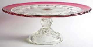 Tiffin Franciscan KingS Crown Ruby Flashed (Top Only) Cake Stand High 12 Diame