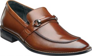 Mens Stacy Adams Hobbes 24882   Brandy Leather Moc Toe Shoes