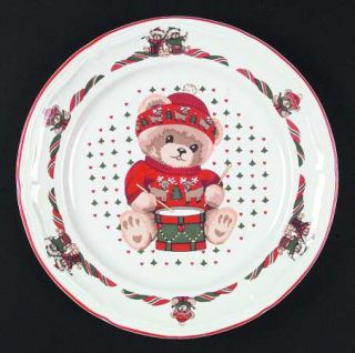 Tienshan Theodore BearS Christmas Dinner Plate, Fine China Dinnerware   Bear Ho
