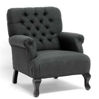 Joussard Grey Linen Club Chairs (set Of 2)