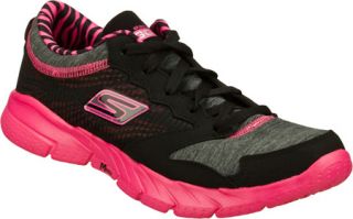 Womens Skechers GOfit Workout Craze   Black/Pink Casual Shoes