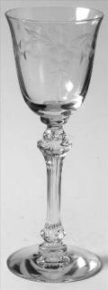 Tiffin Franciscan 17392 4 Wine Glass   Stem #17392, Gray/Polished Cut Floral