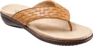 Womens Trotters Kristina   Tan Woven Soft Nappa Leather Casual Shoes