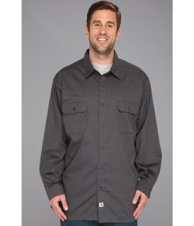 Carhartt Twill L/S Work Shirt Mens Long Sleeve Button Up (Gray)