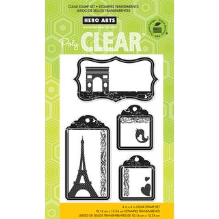Hero Arts Clear Stamps 4x6 Sheet travel Tags