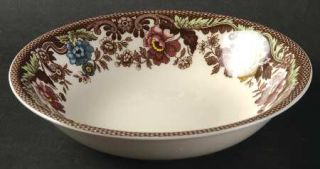 Spode Grove Coupe Cereal Bowl, Fine China Dinnerware   Brown/Multicolor Floral R