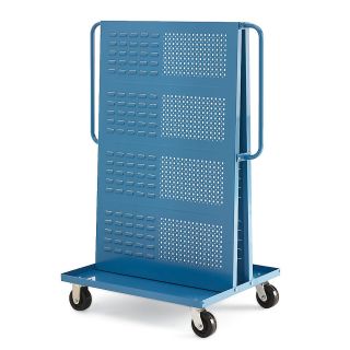 Relius Solutions Louvered Panel And Bott Acceptable Trucks   36Wx30Dx62H   Half Louvered, Half Bott Acceptable Panels On Each Side   Blue   Blue  (F89549CHB)