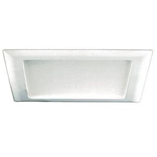 Halo 10P Recessed Lighting Trim, 9 Line Voltage Square Shower Trim White with Frosted Glass Albalite Lens
