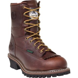 Georgia 8in. Waterproof Logger Boot   Dark Brown, Size 10 1/2, Model# G7113