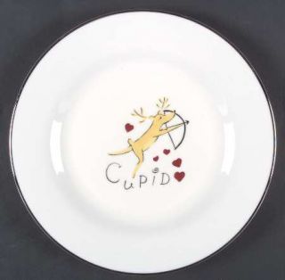 Pottery Barn Reindeer Dinner Plate, Fine China Dinnerware   SantaS Reindeer,Mul