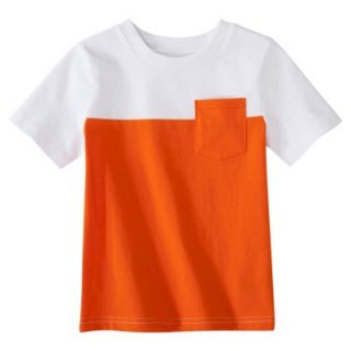 Circo Infant Toddler Boys Short Sleeve Color Block Tee   Orange 12 M
