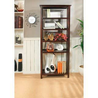 Nolan Tobacco Brown 5 Shelf Bookcase