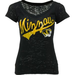 Missouri Tigers Blue 84 NCAA Ladies Agma Burnout V T Shirt