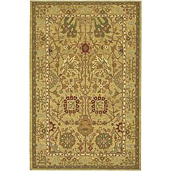 Hand knotted Beige New Zealand Wool Mandara Rug (5 X 76) (BeigePattern OrientalTip We recommend the use of a non skid pad to keep the rug in place on smooth surfaces.All rug sizes are approximate. Due to the difference of monitor colors, some rug colors