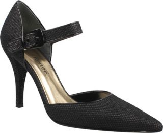 Womens J. Renee Trudi   Black Glam Fabric High Heels