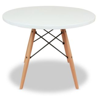 Childrens Table with Wood Eiffel Base Multicolor   GT086WWHT.