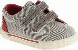 Infant/Toddler Boys Sperry Top Sider Halyard Crib H&L   Grey/Red Canvas Two