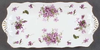 Hammersley Victorian Violets 12 Sandwich Tray, Fine China Dinnerware   Bunches