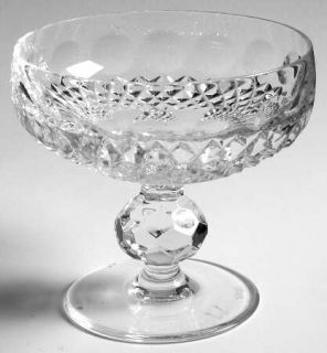 Spode Maureen Champagne/Tall Sherbet   Clear, Thumbprint & Crosshatch Cut Bowl