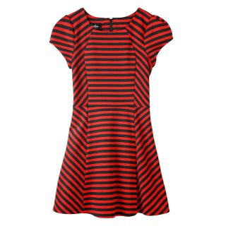 by&by Girl Striped Dress   Girls 7 16, Red, Girls