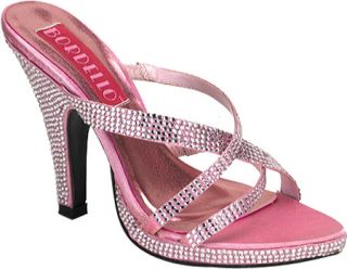 Womens Bordello Siren 02R   Baby Pink Rhinestones Prom Shoes