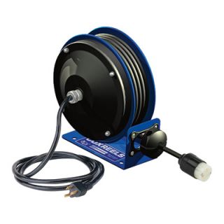 Coxreels Compact Power Cord Reel   30 Ft., 16/3 Cord With Fluorescent Tube