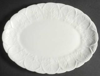 Wedgwood Countryware 11 Oval Serving Platter, Fine China Dinnerware   All White