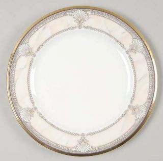 Noritake Pacific Majesty Salad Plate, Fine China Dinnerware   White Shells On Pi