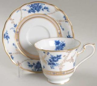 Noritake Antiquity Footed Cup & Saucer Set, Fine China Dinnerware   Off White,Da