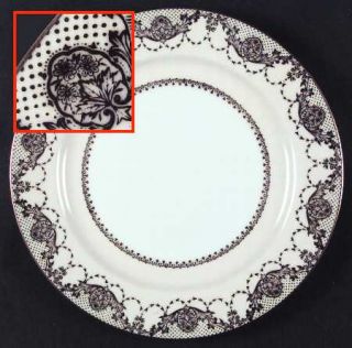 Noritake Georgiana Dinner Plate, Fine China Dinnerware   Gold Floral Swags/Decor