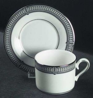 Lenox China ArchitectS Table Flat Cup & Saucer Set, Fine China Dinnerware   Bla