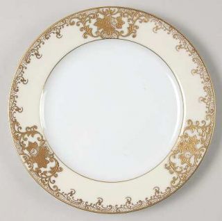 Meito Mei89 Bread & Butter Plate, Fine China Dinnerware   Gold Encrusted Design,