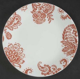 Corning Red Paisley Luncheon Plate, Fine China Dinnerware   Impressions,Red Pais