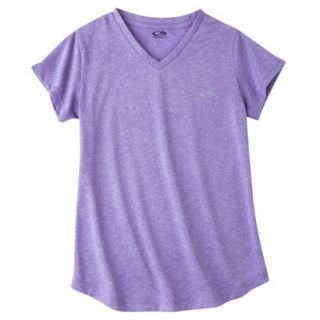 C9 by Champion Girls Duo Dry Endurance V Neck Short Sleeve Tech Tee   Lilac S
