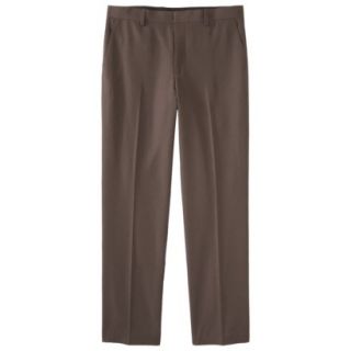 Mens Tailored Fit Microfiber Pants   Brown 42X32