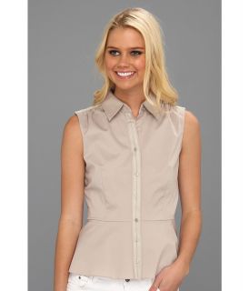Elie Tahari Beatrice Blouse Womens Blouse (Taupe)